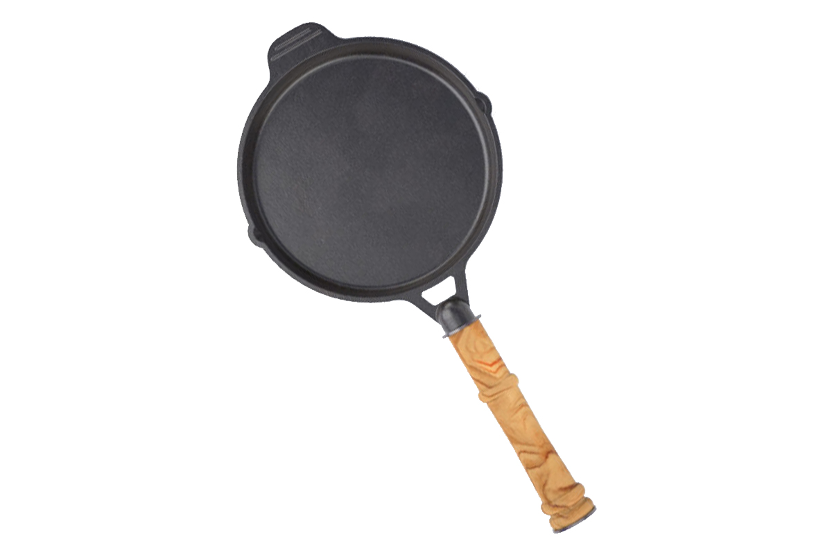 Skillet rasa com cabo de madeira Ø22